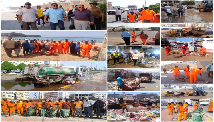 حملة « نظافة مدينتي ..مسؤوليتي » تتواصل في مديريات العاصمة عدن 