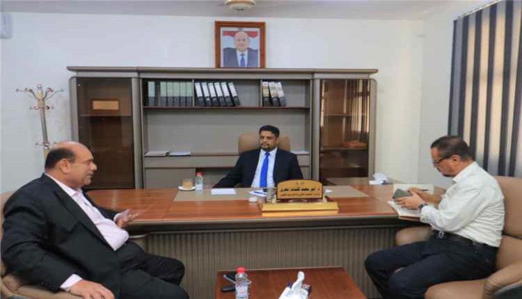 وزير التعليم الفني يبحث تطوير برامج التدريب وتأهيل 2780 شابا بعدن