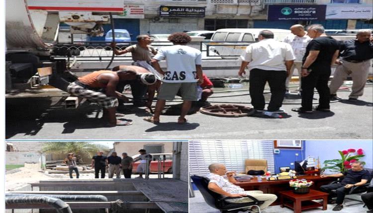 السلطة المحلية بالمعلا ومؤسسة المياه تبحثان حلولا جذرية لإنهاء طفح المجاري بشارع الشهيد مدرم