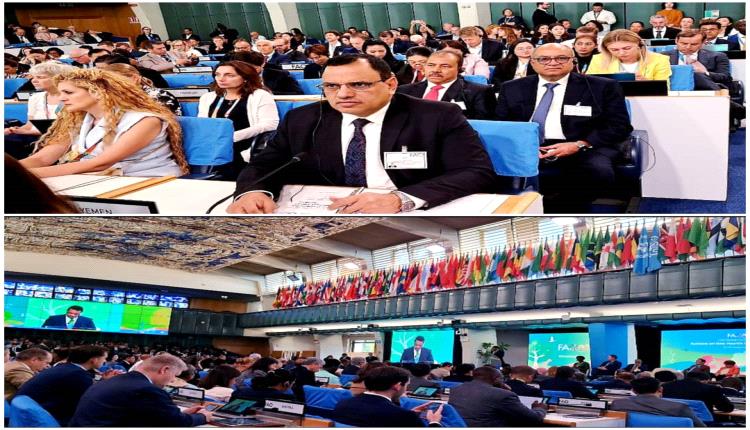 الوزير السقطري من المؤتمر العالمي بروما: معركة اليمن تبدأ من المزرعة